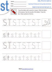 st-beginning-blend-handwriting-drawing-worksheet